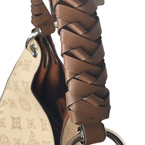 Authentic Louis Vuitton Monogram Carmel Hobo Mahina Leather Shoulder Tote Bag - Picture 6 of 16